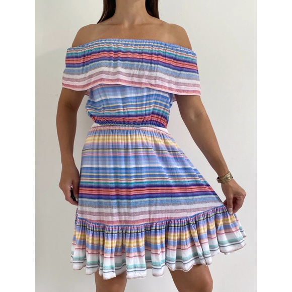 SEAFOLLY  Striped Off The Shoulder Dress Size XS 8 - Picture 2 of 6